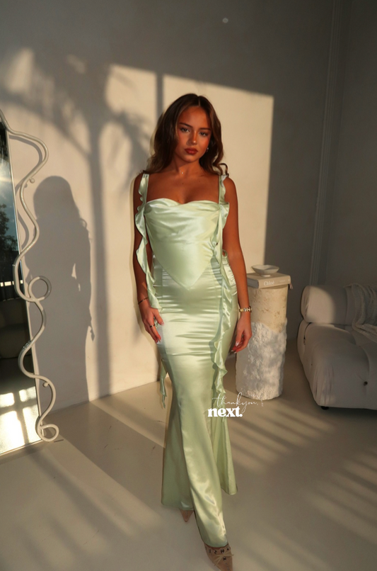 THE CAROLINE DRESS (LIGHT GREEN)- NANA JACQUELINE